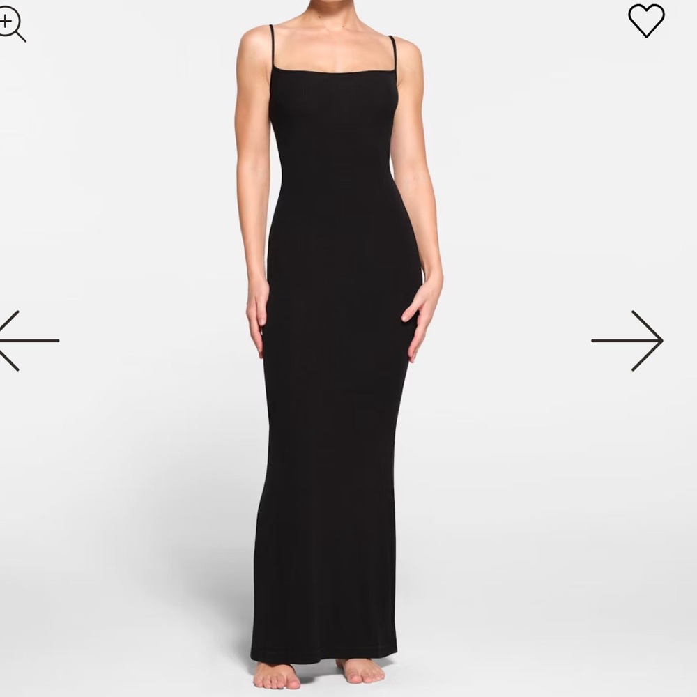 SKIMS Soft Lounge Long Slip Dress Ribbed
